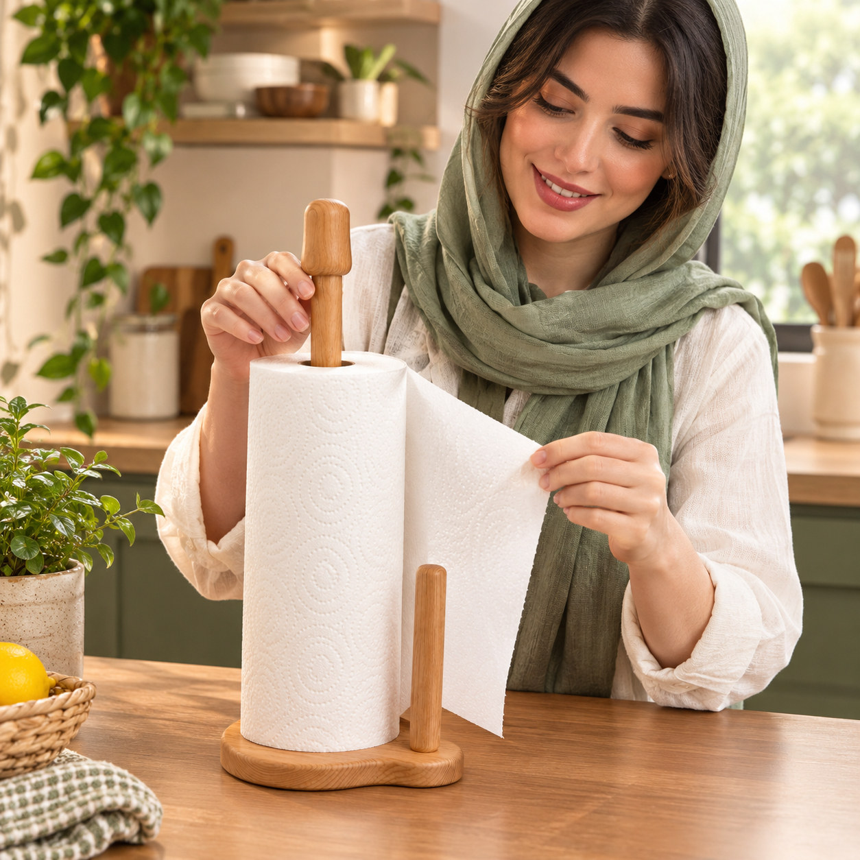 پایه / استند رول دستمال آشپزخانه مدل نیایش